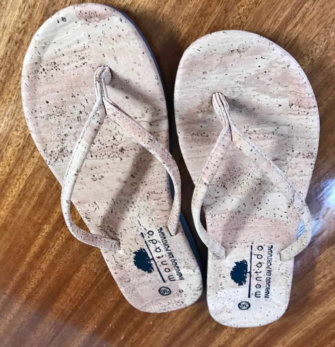 Cork flip flops